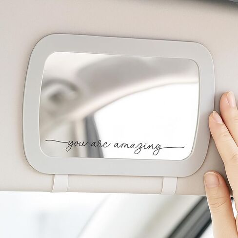 3x Drive Safe I Love You Mirror Decal, Rearview Mirror Sticker, Car Accessories for Boyfriend Girlfriend, Romantic Vinyl Quote – 4 Inch(Pink, Drive safe) in Saudi Arabia