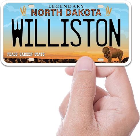 ملصقات لوحة ترخيص North Dakota لـ Hydroflask Water Bottle - اختر ملصق ND Decal - Fargo Pumper للسيارة (Williston) in Kuwait