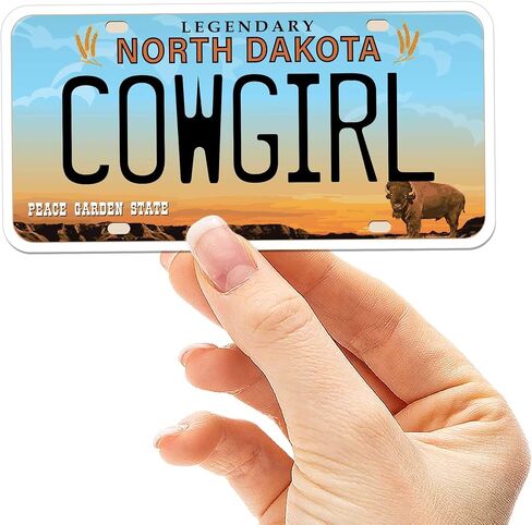 ملصقات لوحة ترخيص North Dakota لـ Hydroflask Water Bottle - اختر ملصق ND Decal - Fargo Pumper للسيارة (Williston) in Kuwait