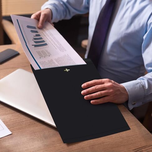 40 Pcs Extra Large Mailing Clasp Envelopes 14 x 18 Inch Jumbo Kraft Catalog Manila Envelope with Clasp Closure for Oversized Big Document Office Home Business School Storing Mailing(Black) in Kuwait