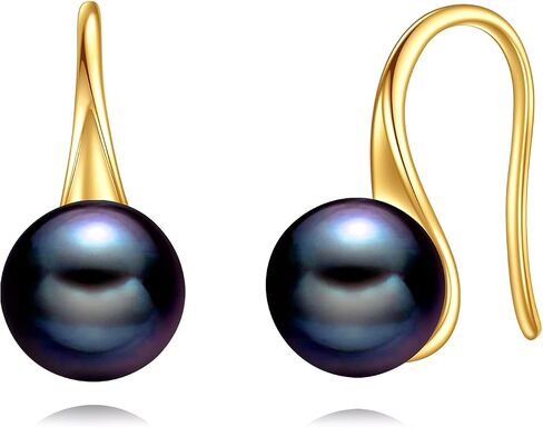 KECHO 14K Gold Freshwater Pearl Dangle Earrings Real Gold Pearl Drop Jewelry Anniversary Birthday Gifts for Women Girls (B-Pearl) in Saudi Arabia