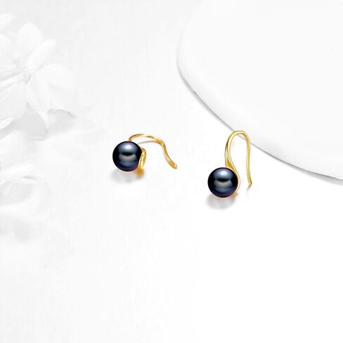 KECHO 14K Gold Freshwater Pearl Dangle Earrings Real Gold Pearl Drop Jewelry Anniversary Birthday Gifts for Women Girls (B-Pearl) in Saudi Arabia