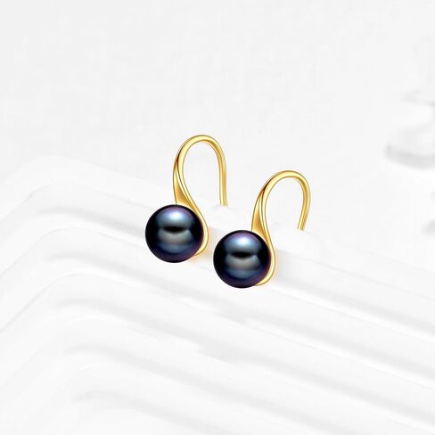 KECHO 14K Gold Freshwater Pearl Dangle Earrings Real Gold Pearl Drop Jewelry Anniversary Birthday Gifts for Women Girls (B-Pearl) in Saudi Arabia