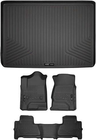 Husky Liners | Weatherbeater | Fits 2015-2020 Escalade, ESV, Tahoe, Yukon, Suburban, 14-19 Silverado/GMC Sierra 1500 (see guide for additional fitments) | Front Row Liner, Black | 18231 in Saudi Arabia