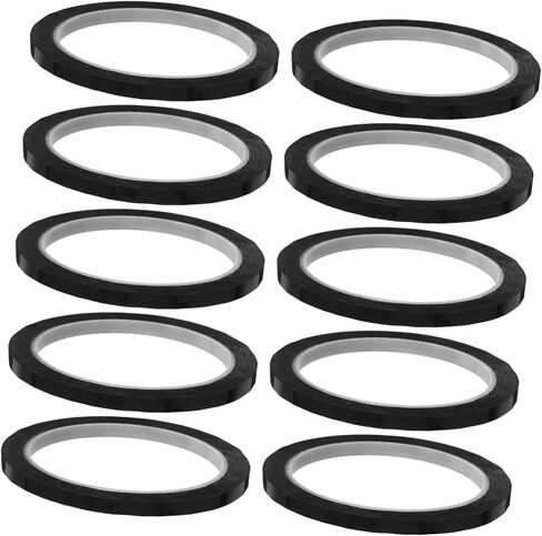 AmoSfun 10pcs شريط Washi الأسود للحصول على علامة الدقة الشريط الرقيقة الصياغة للألواح البيضاء لعلامة الشبكة صياغة السيارات سهلة الاستخدام وإزالة in Kuwait