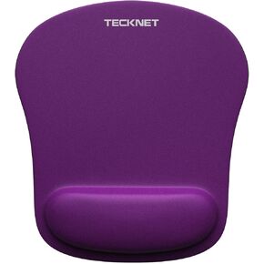 TECKNET Ergonomic Mouse Pad with Wrist Rest, Soft Mousepad with Massage Design, Memory Foam and Non-Slip PU Base for Pain Relief, Gaming Mouse Pad for Desk, Home, Office, 12x8 Inches, Black
