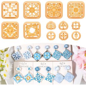 Puocaon Sports Inspired Clay Cutters - 8 Pcs Bow Shape Polymer Clay Cutters for Earrings Jewelry Design Featuring Sports Ball Shape Baseball Football