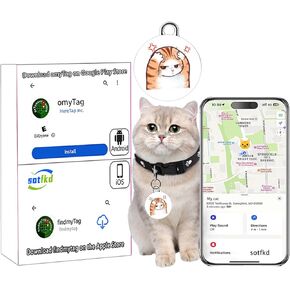 Cat Tracker-Airtag Cat Twilar-GPS Tracker للقطط-Airtag-PET Tracker | Android و iOS Universal | لا رسوم شهرية | لا شحن مطلوب | مقاومة للماء | يعمل مع أي طوق