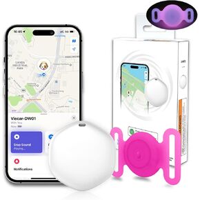 GPS Tracker for Dogs, Mini GPS Cat Tracker, Dog Tracking tag with Holder, No Monthly Fee,Work with Apple Find My(iOS Only),Dog Tracking Device,Anti-Lost,Finder Tag for Vehicles/Pets/Kids/Items (Black)