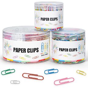 1800 Paper Clips Assorted Sizes Large, Medium and Small, Durable and Rustproof, Paperclips for Office School and Personal Use, Office Supplies Document Organizing (50mm, 33mm, 28mm) (Silver) in Saudi Arabia