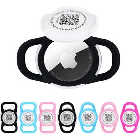 Smart Pet Tracker Holder for Pets - Waterproof Silicone Case, Durable Collar Attachment for Cats & Dogs, Easy Tracking Accessory (Pink, s)