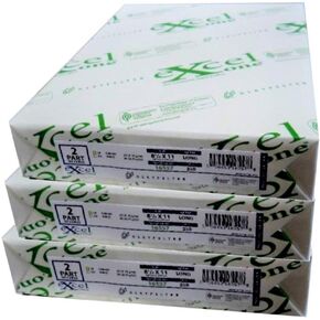 Excel Carbonless 2-Part Rev Paper (Canary Yellow/Bright White), 8-1/2" x 11", 250 Sets (500 Sheets) Per Ream (16557) - Three (3) Reams (750 Sets)
