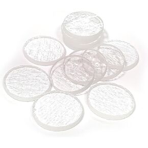 Clear Fusible Glass Circles Blanks - COE 90 Bullseye Glass - 1" Diameter (12)