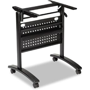 Alera ALEVA734836BK Valencia 28.5w x 19.75d x 28.5h Flip Training Table Base with Modesty Panel - Black