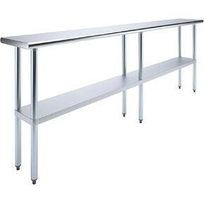 14 in. x 96 in. Stainless Steel Work Table | NSF Kitchen Prep Table | Utitly Metal Table