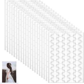 Bewudy 2040 Pcs Photo Corner Self Adhesive Photo Corner Stickers, Clear Photo Mounting Corners for Scrapbooking Photo Album Journal Diary(Transparent)