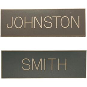 Army AGSU Custom Brown Nameplate (with Pin Posts)