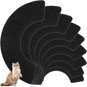 10 Pcs Carbon Filters for Litter-Robot 4, Cat Litter Box Replacement Filters with Activated Carbon to Absorb Unpleasant Odors Control Damp, Black (10 Pcs Carbon Filters for Litter-Robot 4)