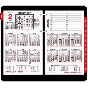 At-A-Glance E71250 Burkhart's Day Counter Desk Calendar Refill 4 1/2 x 7 3/8 White 2018