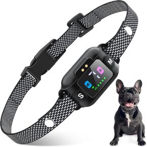 Bark Collar for Large Medium Small Dogs, Rechargeable Dog Bark Collar with Beep & Vibration Mode, Waterproof Anti Bark Collars for Dogs with 7 Sensitivities