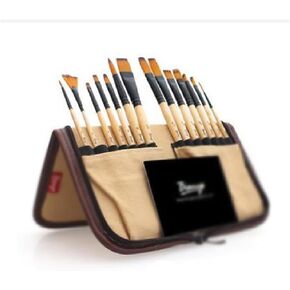 HBJWOV 14 Painting Brushes Set Acrylic Watercolor Brush and Pencil Box for School Artist Painting(White-Dinosaur Doodle4)