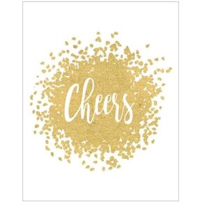 Caspari Cheers! Gift Enclosure Cards - 4 Mini Cards & Envelopes