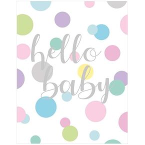 Caspari Hello Baby Gift Enclosure Cards - 4 with Envelopes