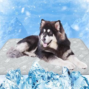 MH MYLUNE HOME Self Cooling Mat for Large Dog, 39"x59" Arc-Chill Cooling Fiber & Endothermic Color Changing Pet Cooling Pad, Foldable & Washable Non-Toxic Summer Pet Blanket