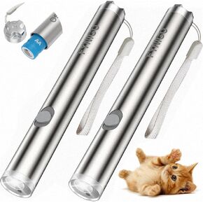 FYNIGO 2 Pcs Interactive Cat Toys for Indoor Cats | 2 Modes & AA Battery Classic Type | Cat Toys for Bored Indoor Adult Cats Dogs Kittens Chase Exercise