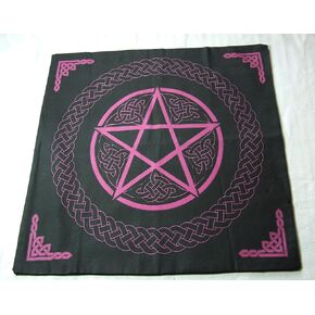 Altar Cloth or Tarot Mat - Celtic Pentacle in Purple - Pagan or Wiccan Altar Cloth