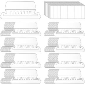 200 Pcs Hanging File Folder Tabs and 200 Pcs 2 Inch Inserts Labels, Plastic File Folder Tabs for Hanging Folders Files