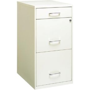 Pemberly Row 3 Drawers 27.32" Vertical Charcoal Metal Filing Cabinet Lockable Pre-Assembled Stationary Letter Size for Home, Office