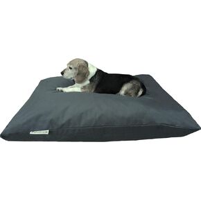 Dogbed4less تمزيق الذاكرة سرير وسادة وسادة الكلب مع بطانة مقاومة للماء وغطاء قابلة للغسل الماكينة (Dark Slate Oxford ، 48 "x29")