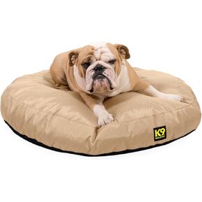 K9 Ballistics Tough Round Nesting Pillow Dog Bed - Removable Cover, Washable, Durable & Water Resistant Indoor/Outdoor Bed - XL, Sage Green