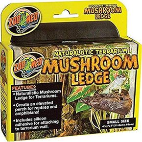 Zoo Med Naturalistic Terrarium Mushroom Ledge Small (7" Long x 4.5" Wide) - Pack of 6