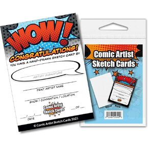Comic Artist Sketch Cards - Smooth Surface - 2.5 x 3.5-32 Pt - Draw Comic Book Superheroes or Original Art - Trading Card Art Paper - Add Signature on Back of Card (125)