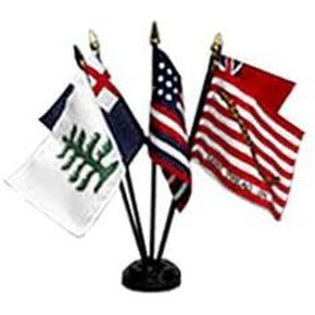 Colonial Series No. 2 5-Flag Desk Table Top Set