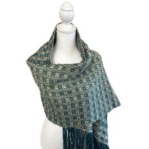 Dark Teal Green and Cream Wrap