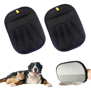 Pet Hair Remover Glove, 2 Pcs New Upgrade Efficient Grooming Gloves for Pet Hair, Reusable Dog Cat Hair Grooming Removal Tool for Couch Car Seat