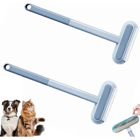 2PCS Pet Hair Remover Brush, 3-in-1 Cat and Dog Hair Removal Brushes with 17 Inch Long Handle, Multifunctional Washable Cat Hairs Remover Brush for Furniture, Couch, Carpet, Clothes and Laundry