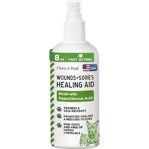 Hypochlorous Acid Spray for Dogs – 4oz Dog Wound Spray for Cuts, Burns, Sores, Abrasions, and More – Non Toxic and Chemical Free HOCI Wound Care – Made in The USA