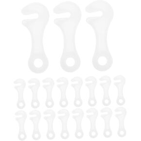 Milisten 20pcs Glow Dark Guyline Lasured Plastic Adancer for Tent Ropes للتخييم والراحة الليلية في المشي لمسافات طويلة مع علامات تبديل الفلورسنت