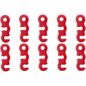 Aluminum Alloy S-Type Adjustable Camping Tent Cord Rope Buckle Tensioner Fastening Kit for Outdoor Tents Fixed Accessories(Blue 10pcs)