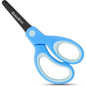 Kids Scissors, Safety Children Scissors, Craft Scissors with Blunt Tip Stainless Steel Blades and Soft Grip, Great for Home and School,13.5cm, Blue