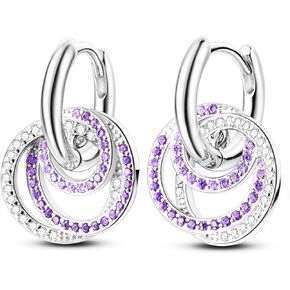 Earrings for Women, 925 Sterling Silver Stud Hoop Earrings Trendy, Fashion Graduation Birthday Gifts Jewelry for Teen Girls in Kuwait
