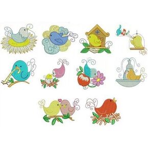 Threadart Machine Embroidery Design Bundles - Animal Sets - Birds Waiting(1) - Loaded On USB Stick - Over 30 Sets Available