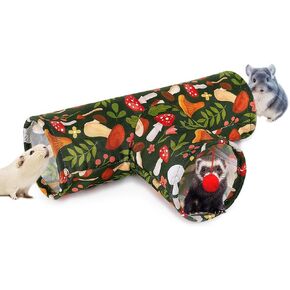 3 Way Washable Hideout Toys, Small Pet Tunnels and Tubes for Baby Rabbit Ferret Hamster Chinchilla Hedgehog Hiding and Resting (White)