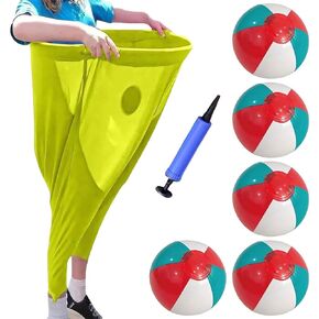 Granny Pants Yard Game: Granny Pants Outdoor Game pult for البالغين والأطفال ، وألعاب Super Big Pants Challenge مع 5 كرات نطاطية ومضخة ، ألعاب Family Field Family في نهاية المطاف في الفناء الخلفي
