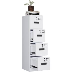 3 Drawer Lateral File Cabinet with Lock, Metal Filing Storage Cabinet with Locking Doors and Adjustable Shelf for Home, Office, School, Fits A4/Letter/Legal Size Folders, Assembly Required