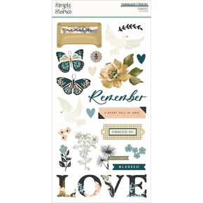 Simple Stories Remember Chipboard Stickers-6""X12""